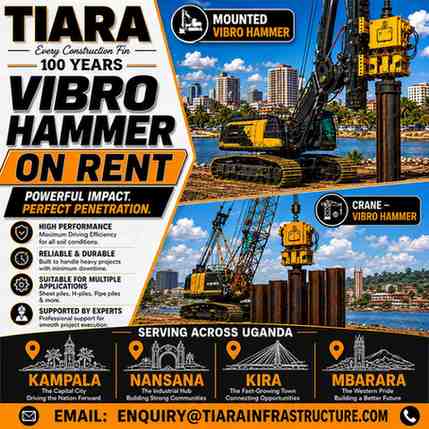 Vibro Hammer On Rent in Uganda | Kampala, Nansana, Kira & Mbarara
