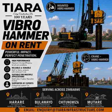 Vibro Hammer On Rent in Zimbabwe | Harare, Bulawayo, Chitungwiza & Mutare