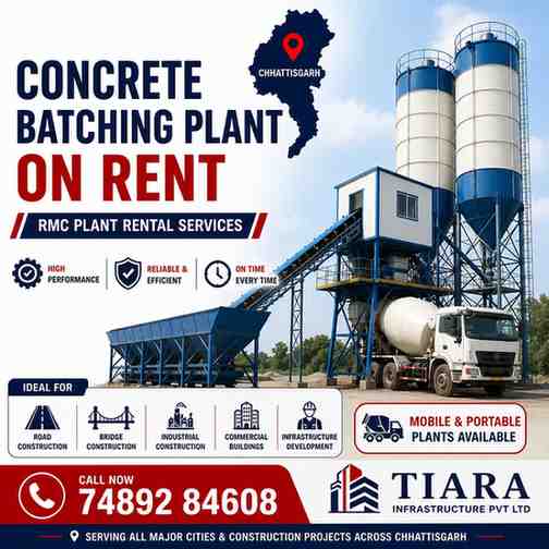 Concrete Batching Plant on Rent in Chhattisgarh