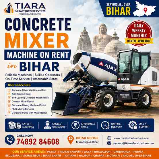 Concrete Mixer Machine on Rent in Bihar