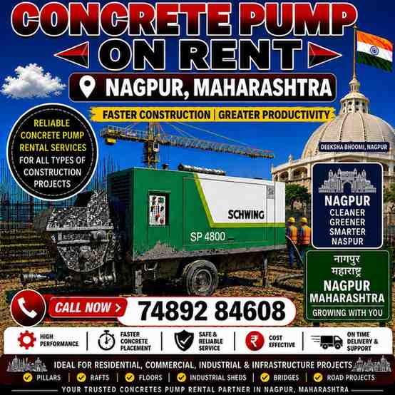 Concrete Pump on Rent in Nagpur