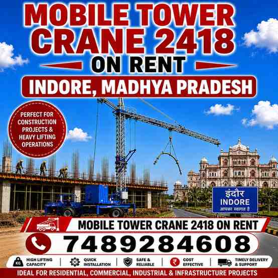 Mobile Tower Crane 2418 on Rent in Indore, Madhya Pradesh