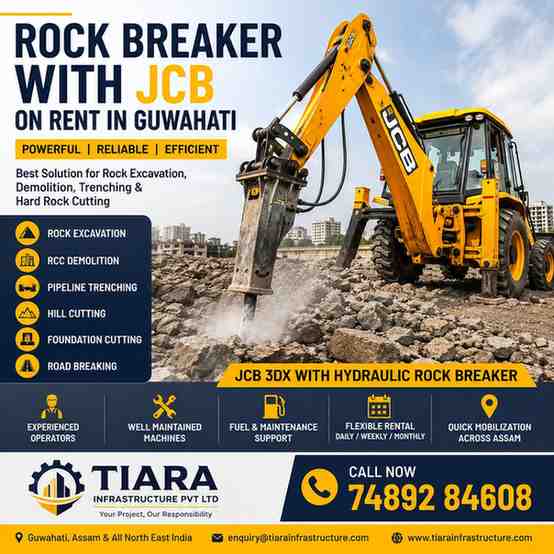 Rock Breaker on Rent in Guwahati