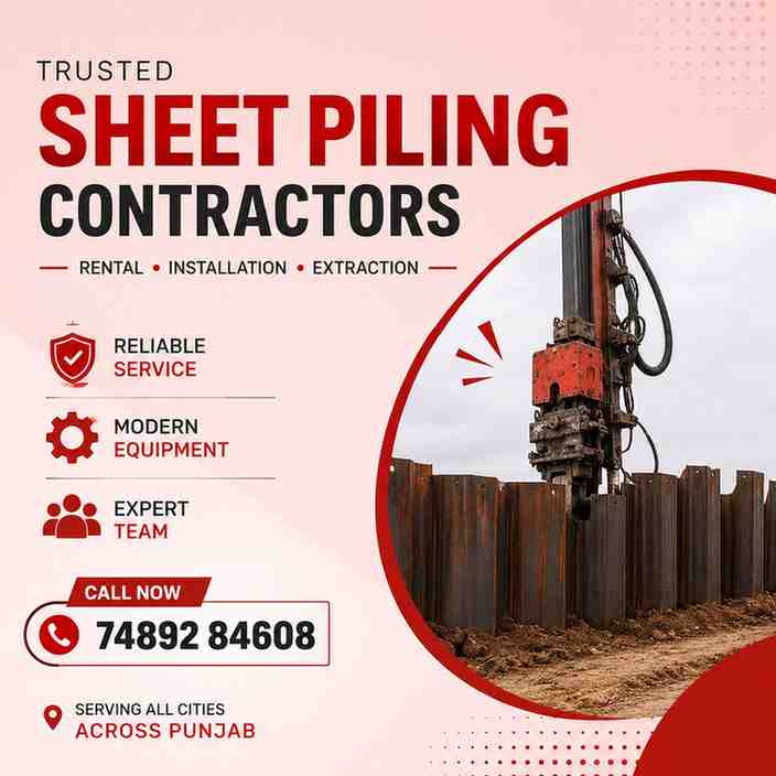 Sheet Piling Contractors & Rental Services in Punjab