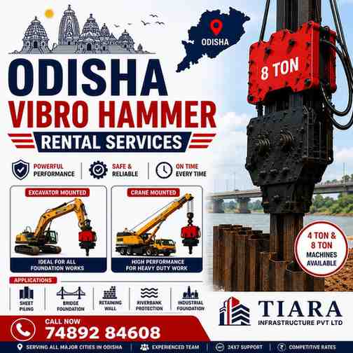 Vibro Hammer Rental Services in Odisha